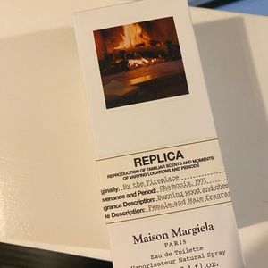 Brand new replica perfume 3.4 oz by the fireplace